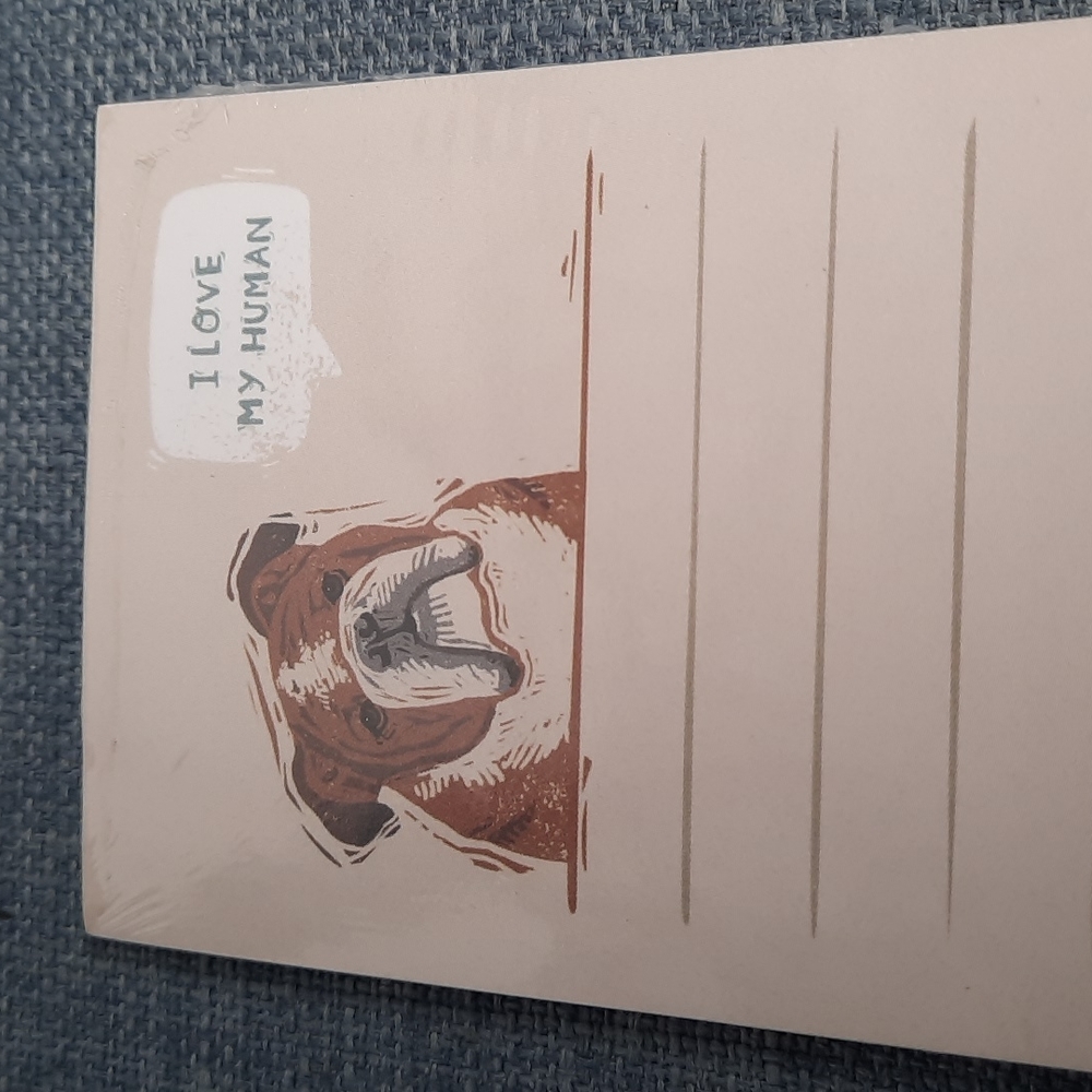 I Love My Human Bulldog List Pad Note Paper Lined Magnetic To-Do Grocery